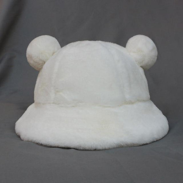Kawaii Bear Ears Bucket Hat (6 colors) Hat Tokyo Dreams White 56-58cm 