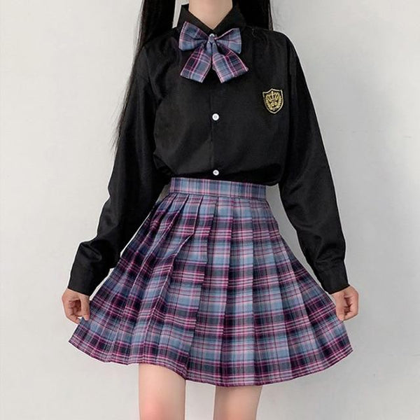 Korean High Waist Pleated Skirt (14 colors) Skirt Tokyo Dreams 2 S 