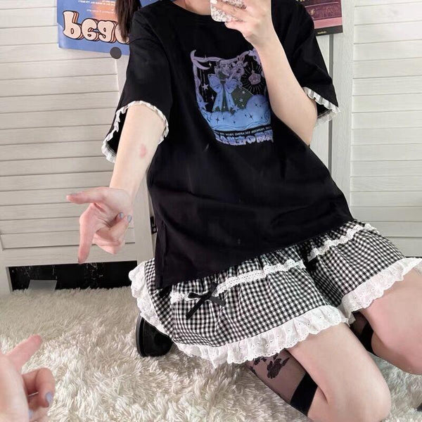 Ruffled Plaid Harajuku Skirt Skirt Tokyo Dreams 