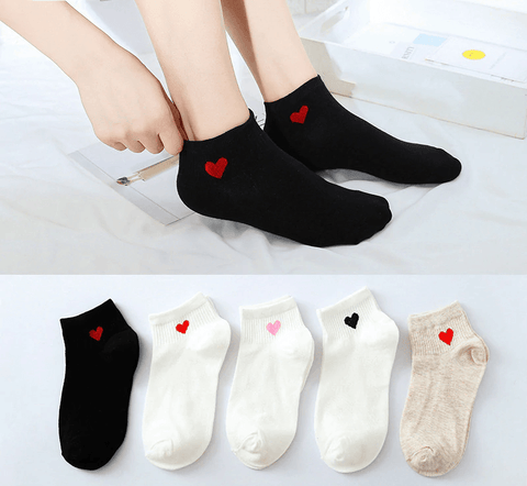 Simple Heart Kawaii Socks - Tokyo Dreams