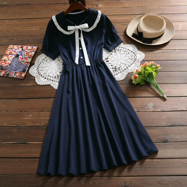Peter Pan Lace Mori Vintage Dress - Tokyo Dreams