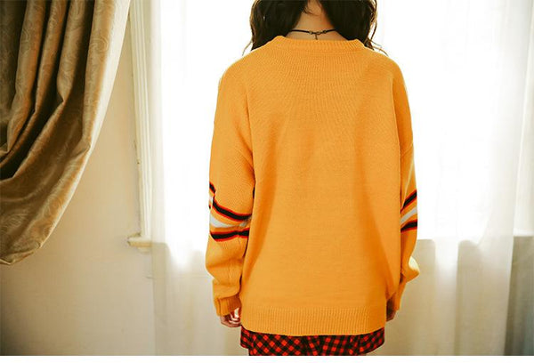 Kawaii Vintage Letter Sweater - Tokyo Dreams