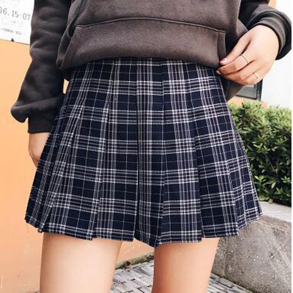 Harajuku Plaid Pleated Schoolgirl Skirt - Tokyo Dreams