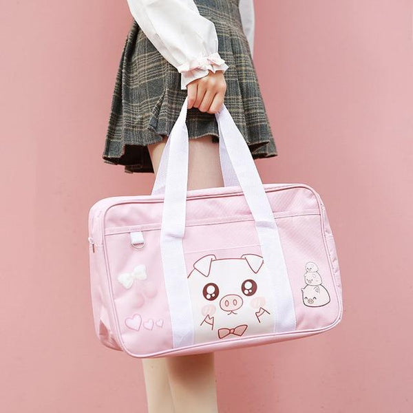 Kawaii Anime Messenger Bag (Pink, Brown, Blue) - Tokyo Dreams