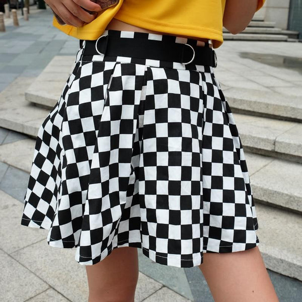Pleated Harajuku Checker Skirt - Tokyo Dreams