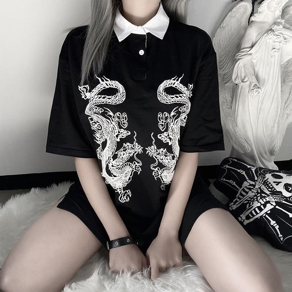 Goth Dragon Vintage Tee T-Shirt Tokyo Dreams 