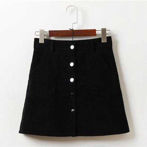 Kawaii Classic Button Up Denim Skirt - Tokyo Dreams