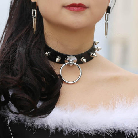 Goth Punk Spiked Collar (16 Colors!) - Tokyo Dreams