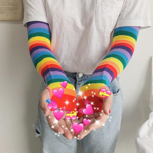 Rainbow Candy Arm Sleeves - Tokyo Dreams