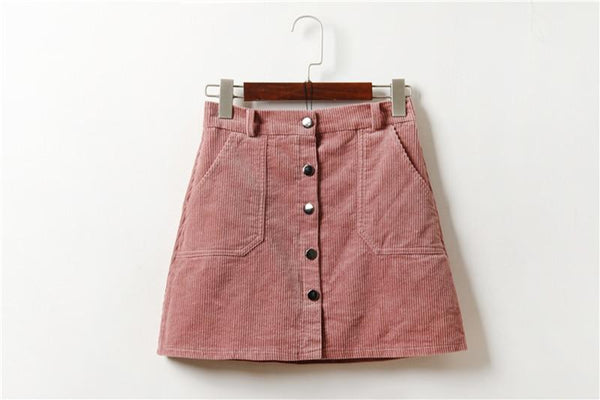 Kawaii Classic Button Up Denim Skirt - Tokyo Dreams
