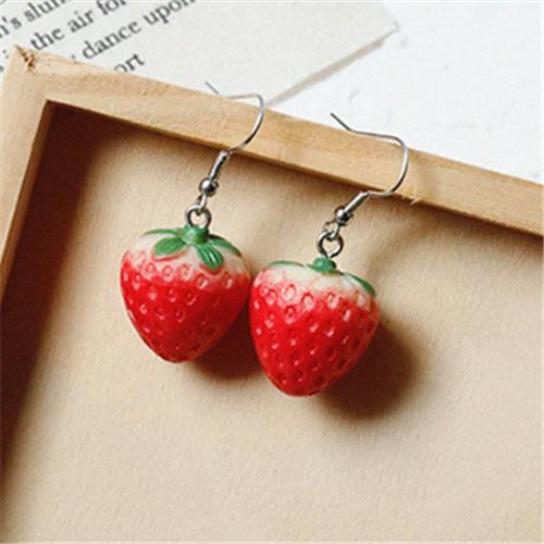 Fruity Strawberry Kawaii Earrings - Tokyo Dreams