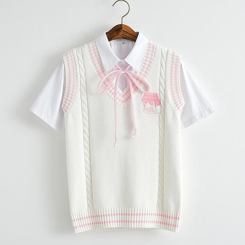 Kawaii Milk Cute Vest - Tokyo Dreams