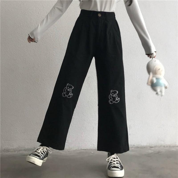 Kawaii Bear Cartoon Trousers - Tokyo Dreams