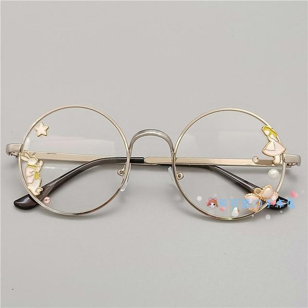 Kawaii Girl Japanese Style Glasses (20 styles) Glasses Tokyo Dreams Silver 4 