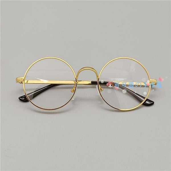 Kawaii Girl Japanese Style Glasses (20 styles) Glasses Tokyo Dreams Non-Decoration Gold 