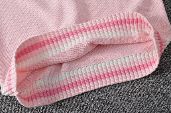 Little Animal Schoolgirl Sweater Vest (Pink, Blue, Purple) - Tokyo Dreams