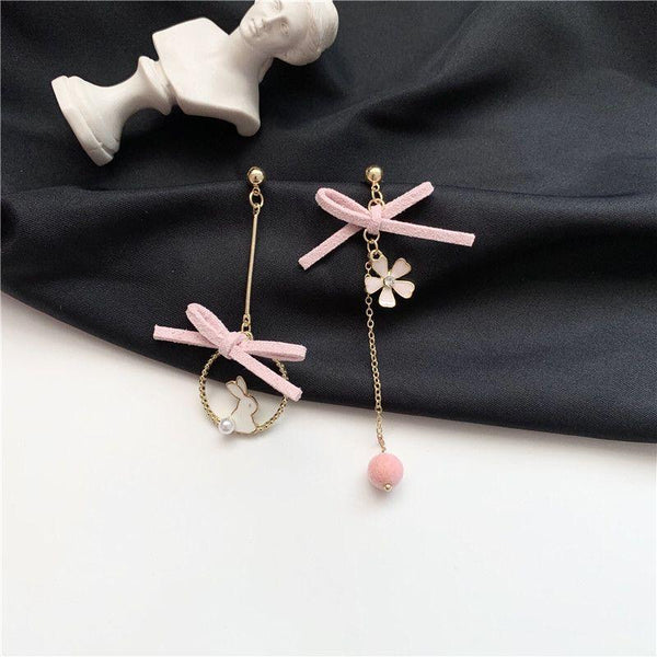 Cherry Blossom Bunny Earrings - Tokyo Dreams