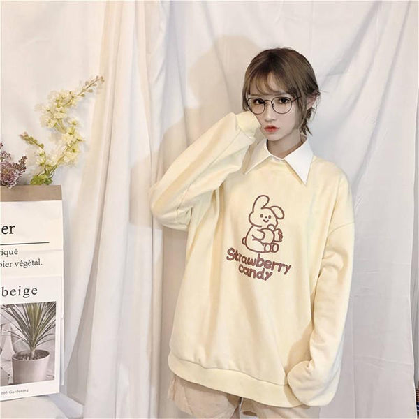 Bunny Candy Pullover Sweater - Tokyo Dreams