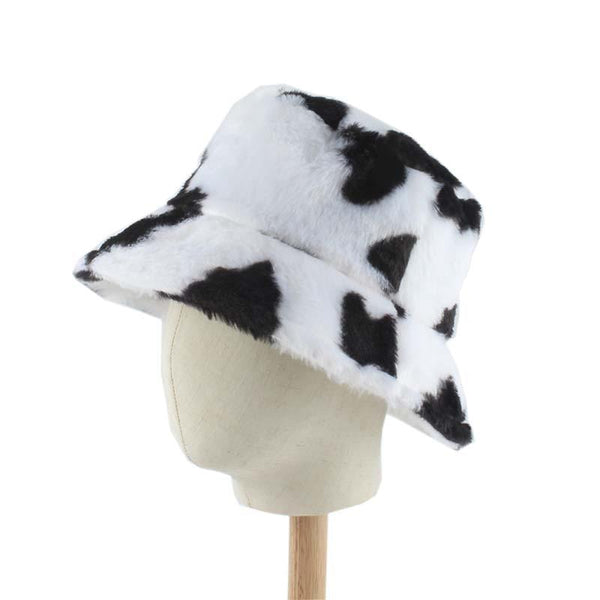 Cow Print Kawaii Bucket Hat (White, Pink) Hat Tokyo Dreams 