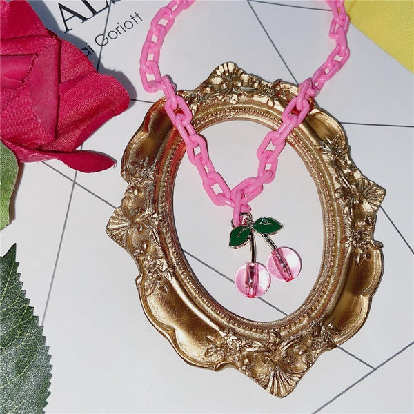 Kawaii Cherry Pastel Goth Necklace - Tokyo Dreams