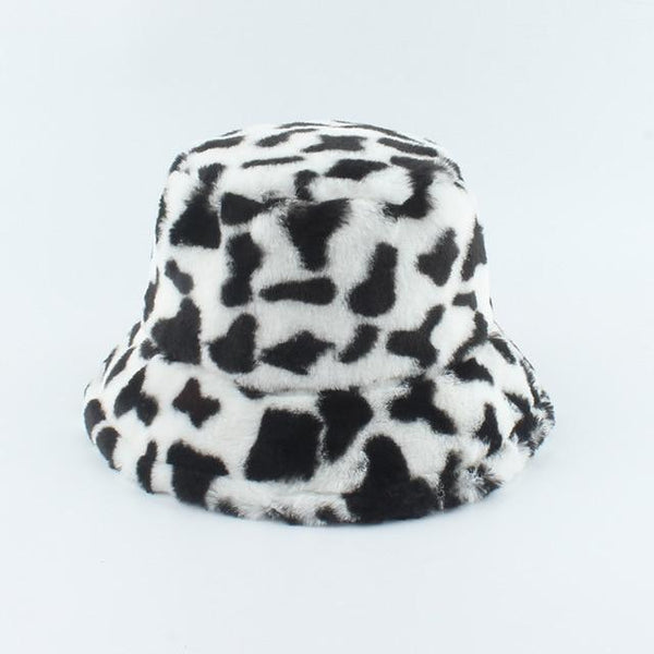 Cow Print Kawaii Bucket Hat (White, Pink) Hat Tokyo Dreams Small cow print 