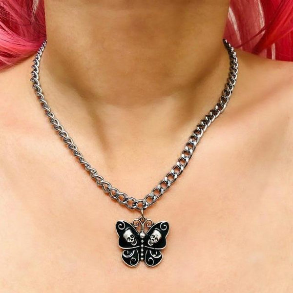 Goth Butterfly Harajuku Necklace - Tokyo Dreams