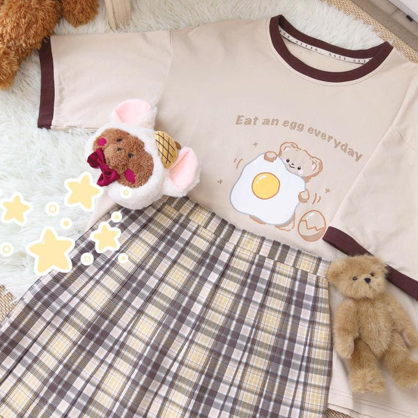 Bear and Egg Kawaii Tee - Tokyo Dreams