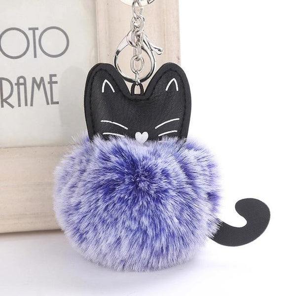 Fur Ball Kitty Cat Kawaii Keychain Keychain Tokyo Dreams Sapphire 