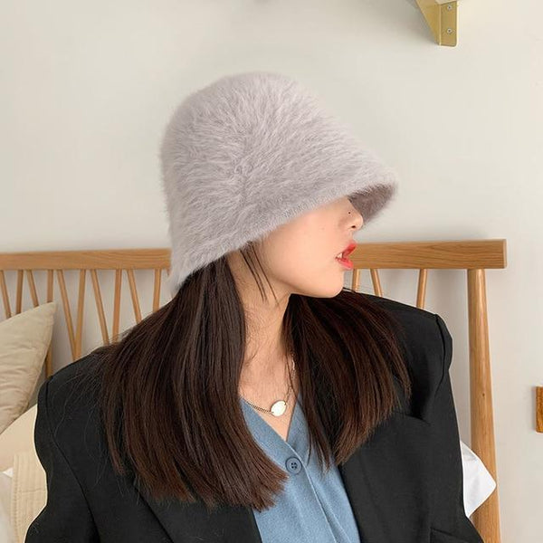 Retro Fur Kawaii Bucket Hat (8 colors) Hat Tokyo Dreams Grey 56-58CM 