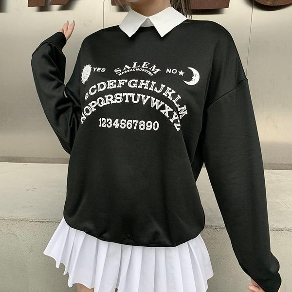 Ouiji Board Goth Sweatshirt - Tokyo Dreams