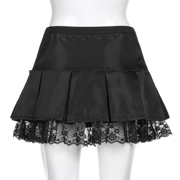 Black Goth Lace Skirt Skirt Tokyo Dreams 