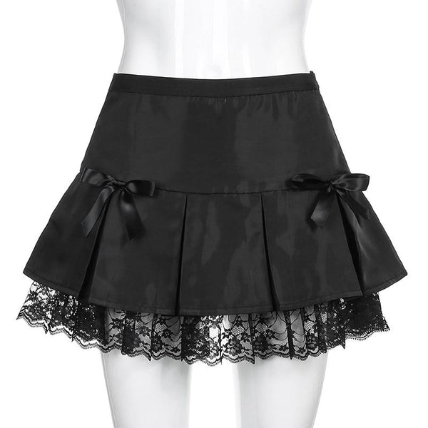 Black Goth Lace Skirt Skirt Tokyo Dreams 