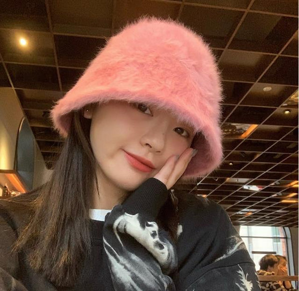 Retro Fur Kawaii Bucket Hat (8 colors) Hat Tokyo Dreams Pink 56-58CM 