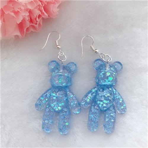 Gummy Bear Shiny Kawaii Earrings (8 colors) Earrings Tokyo Dreams light blue Outside US 