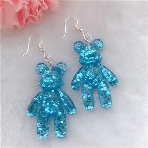 Gummy Bear Shiny Kawaii Earrings (8 colors) Earrings Tokyo Dreams blue Outside US 