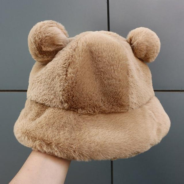 Kawaii Bear Ears Bucket Hat (6 colors) Hat Tokyo Dreams Khaki 56-58cm 