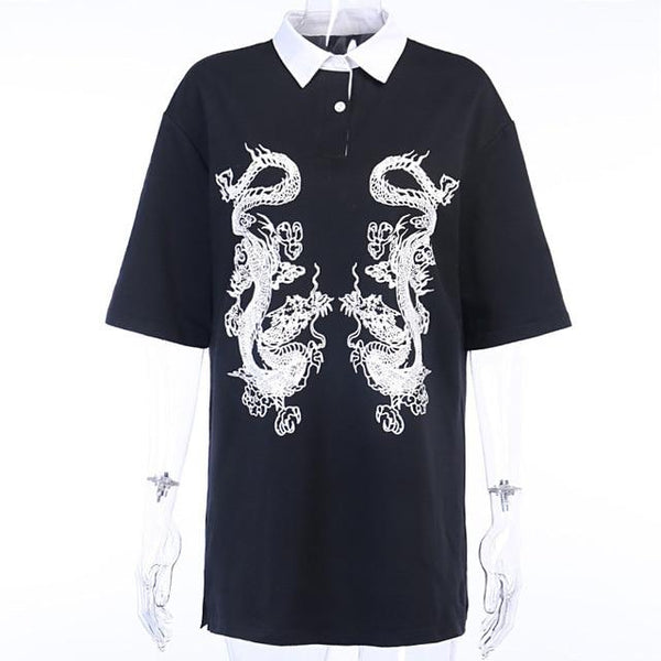 Goth Dragon Vintage Tee T-Shirt Tokyo Dreams Black S 