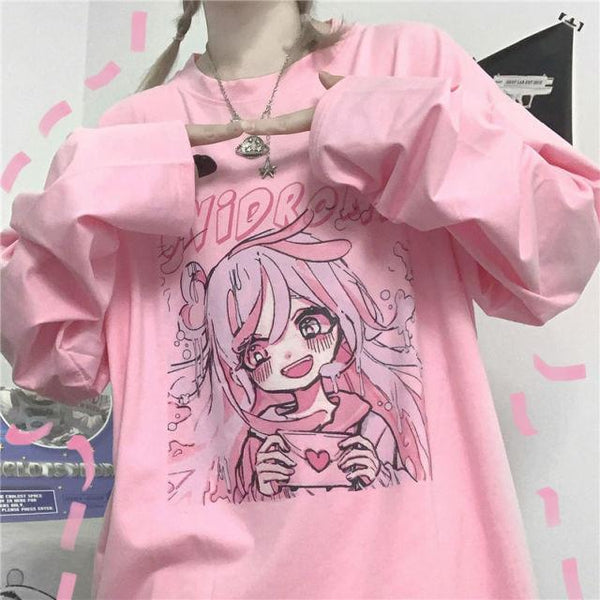 Princess Heart Anime Tee T-Shirt Tokyo Dreams Pink S 