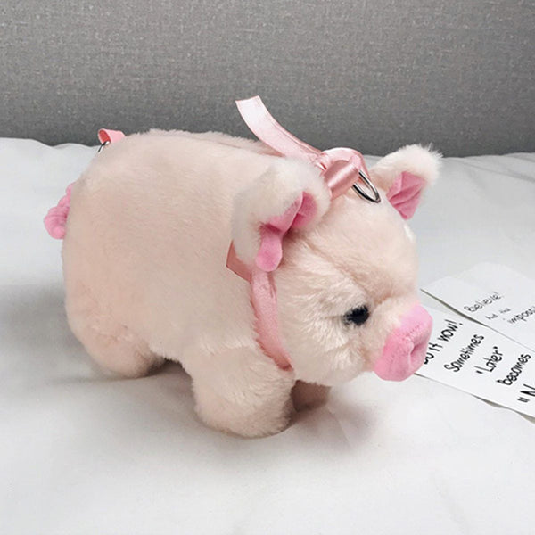 Fluffy Pig Crossbody Plush Handbag Purse Tokyo Dreams 