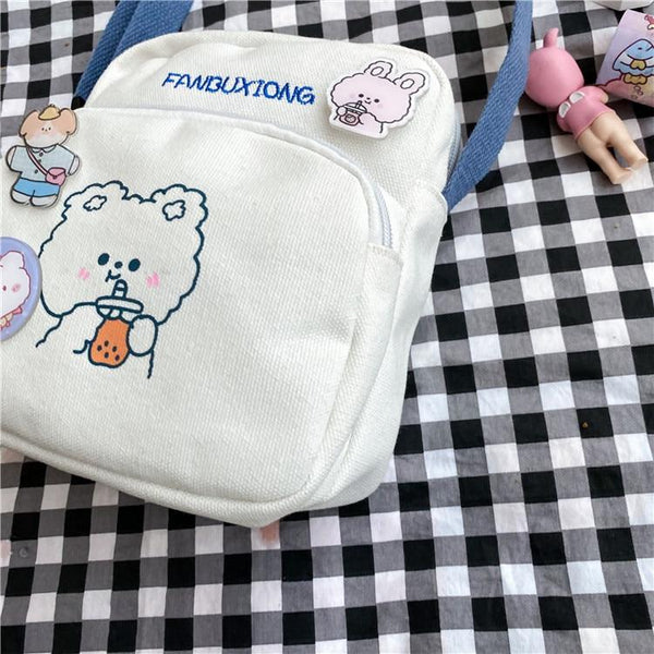 Cartoon Bunny Canvas Bag Purse Tokyo Dreams 
