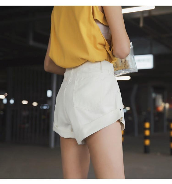 Harajuku Girl Solid Denim Shorts Shorts Tokyo Dreams 