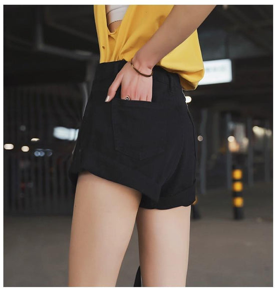 Harajuku Girl Solid Denim Shorts Shorts Tokyo Dreams 