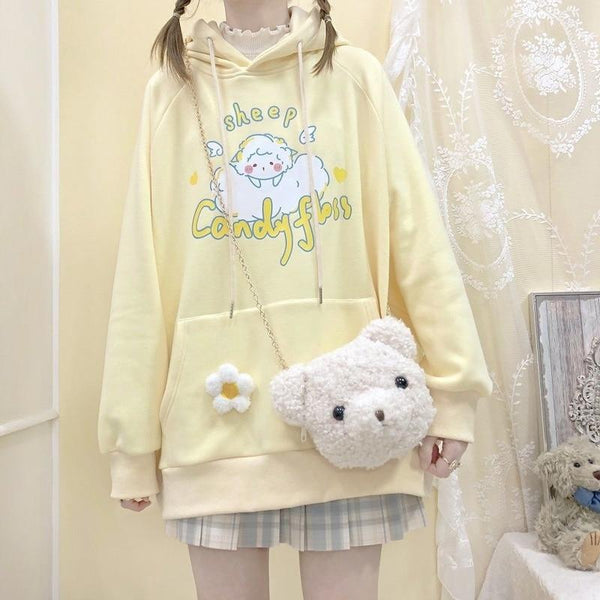 Little Sheep Kawaii Hoodie Hoodie Tokyo Dreams Yellow M 