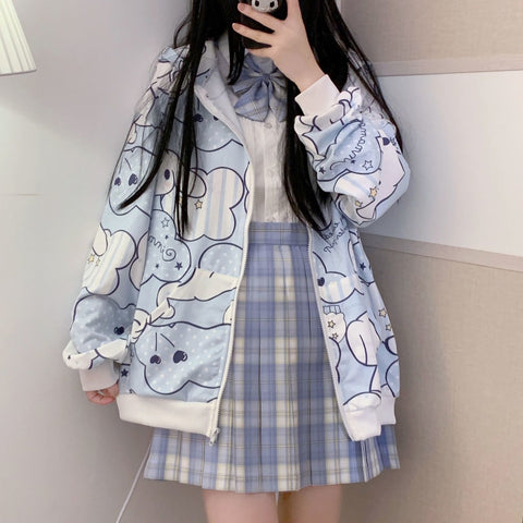 Anime Bunny Kawaii Jacket (Pink, Blue) Jacket Tokyo Dreams 