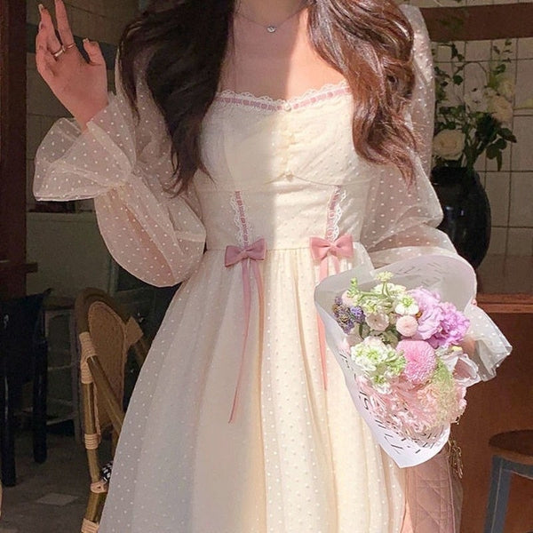Kawaii Lace Long Sleeve Fairy Dress Dress Tokyo Dreams 