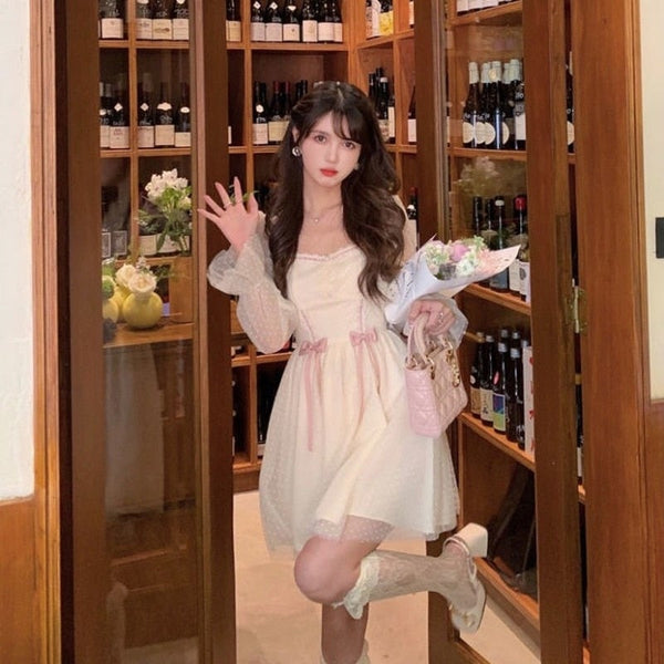 Kawaii Lace Long Sleeve Fairy Dress Dress Tokyo Dreams 