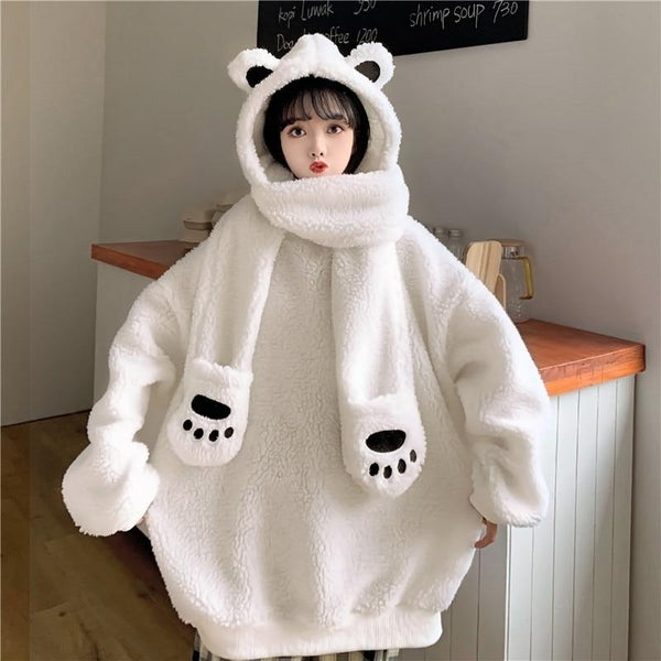 Polar Bear Paw Hoodie Hoodie Tokyo Dreams 