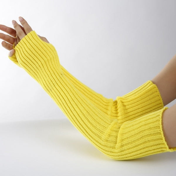 Goth Girl Fingerless Gloves (11 colors!) Gloves Tokyo Dreams Yellow length-52cm 