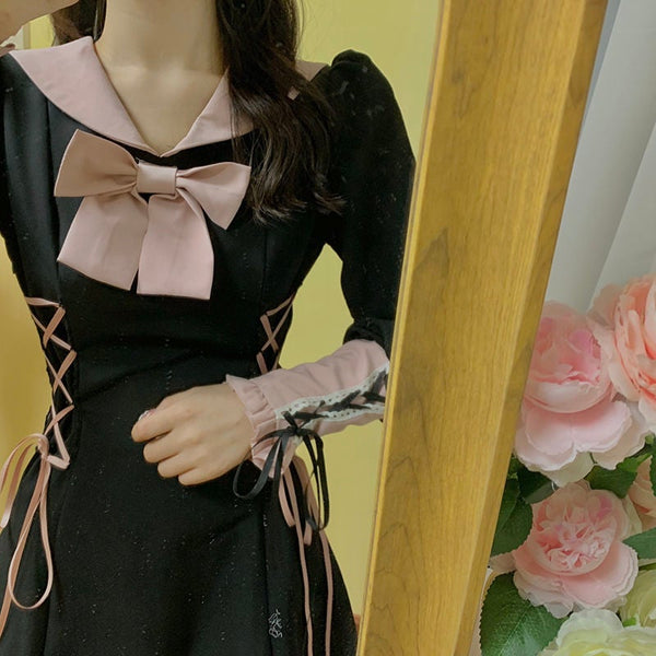 Vintage Style Kawaii Bow Dress Dress Tokyo Dreams 