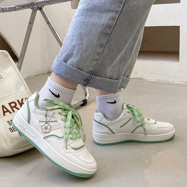 Little Daisy Kawaii Sneakers (Green, Purple) Sneakers Tokyo Dreams 